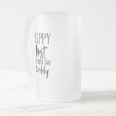 Happy First Vatertag Wort Kunst Mattglas Bierglas (Vorderseite Links)
