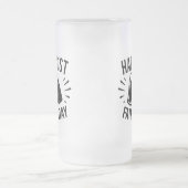 Happy First Vatertag Wort Kunst Mattglas Bierglas (Mittel)