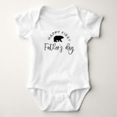 Happy First Vathers Day Bear - Baby Strampler (Vorderseite)