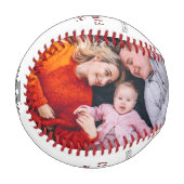 Happy First Vathers Day Custom Foto & Message Baseball (Vorderseite Links)