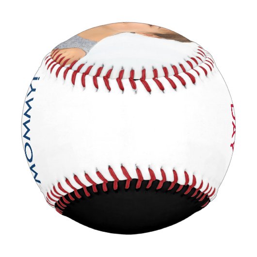 Happy First Vathers Day Custom Jahr und Foto Baseball (Vorderseite)