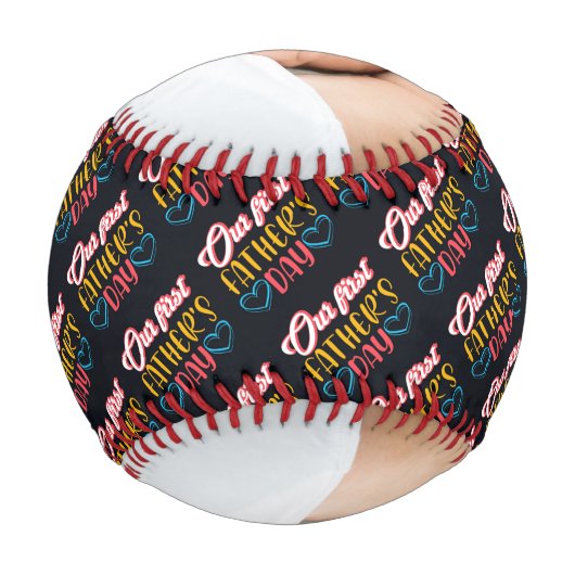 Happy First Vathers Day Daddy Baseball (Rückseite)