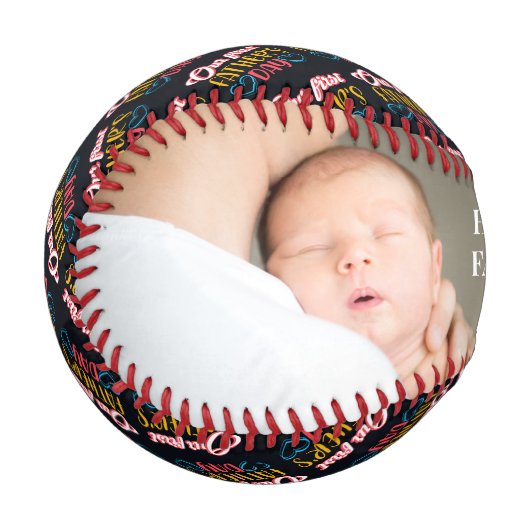 Happy First Vathers Day Daddy Baseball (Vorderseite Links)