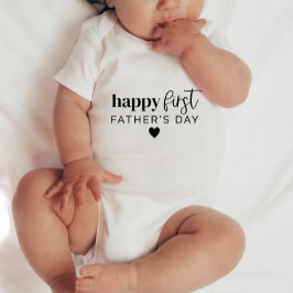 Happy First Vathers Day Heart - Baby Baby Strampler
