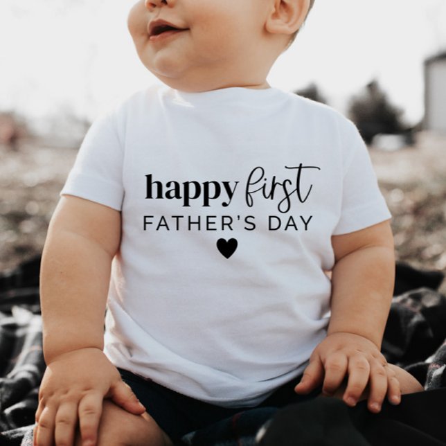 Happy First Vathers Day Heart - Baby T - Shirt (Von Creator hochgeladen)