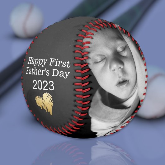 Happy First Vathers Day Personalisiert One of a Ki Baseball