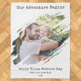 Happy First Vathers Day Personalisiertes Foto Fleecedecke
