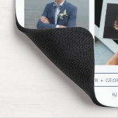 Happy First Wedding Anniversary 3 Photos Collage Mousepad (Ecke)