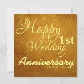 Happy First Wedding Jubiläum für mein Ehemann Karte (Vorderseite)