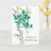 Happy First Workiversary Employee Sagebrush Pflanz Karte (Gelbe Blume)