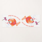 Happy Fish and Worm Funny Yoga Mat - Benutzerdefin Yogamatte (Vorderseite (Horizontal))