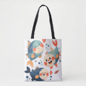 Happy Fish Friends Tasche (Vorderseite)