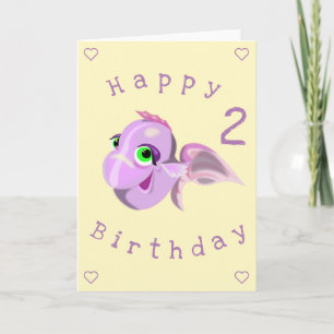 Happy Fish Funny Birthday Card - individuell anpas Karte