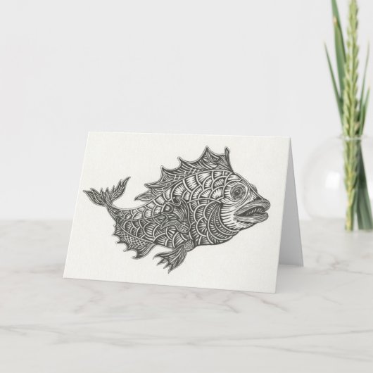 Happy Fish Notecard Karte (Vorderseite)