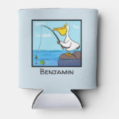 Happy Fish pelican Cartoon Dosenkühler (Vorderseite)