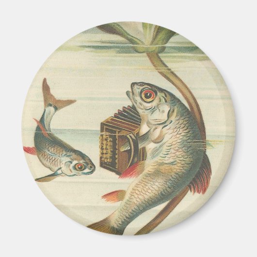 "Happy Fish" Round Magnet (Vorne)