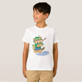 Happy Fishing Fisherman Bear T-Shirt (Vorne ganz)