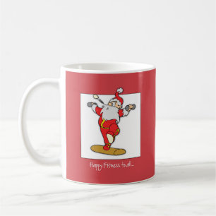 Happy Fitness Übung Weihnachten mit dem Weihnachts Kaffeetasse