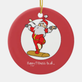 Happy Fitness Übung Weihnachten mit dem Weihnachts Keramik Ornament