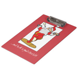 Happy Fitness Übung Weihnachten mit dem Weihnachts Klemmbrett