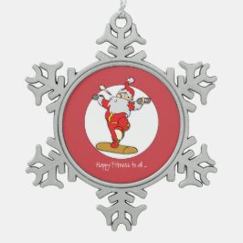 Happy Fitness Übung Weihnachten mit dem Weihnachts Schneeflocken Zinn-Ornament