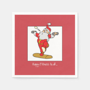 Happy Fitness Übung Weihnachten mit dem Weihnachts Serviette