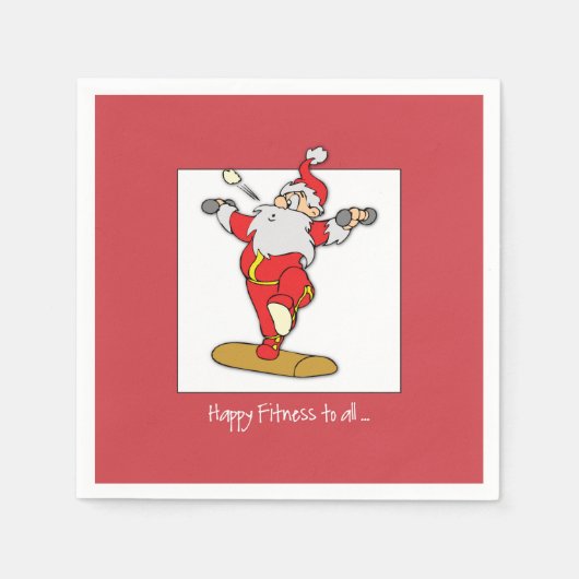 Happy Fitness Übung Weihnachten mit dem Weihnachts Serviette (Vorderseite)