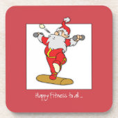 Happy Fitness Übung Weihnachten mit dem Weihnachts Untersetzer (Vorderseite)
