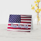 Happy Flag Day - Amerikanische Flagge Karte (Gelbe Blume)