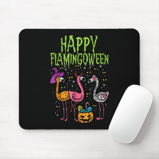 Happy Flamingoween Beängstigend Flamingos Funny Ha Mousepad (Mit Mouse)