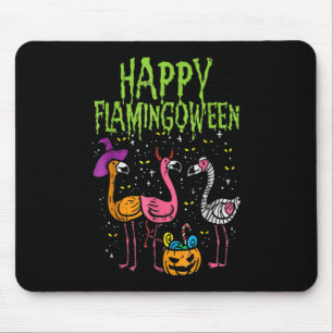 Happy Flamingoween Beängstigend Flamingos Funny Ha Mousepad