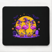 Happy Flamingoween Funny Flamingo Halloween Costum Mousepad (Vorne)