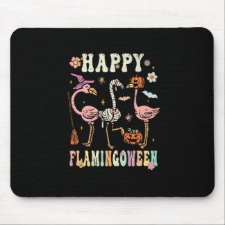 Happy Flamingoween Hexch Pumpkin Mummy Flamingo Ha Mousepad
