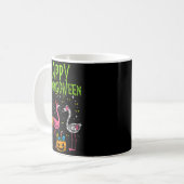 Happy Flamingoween Y Flamingos Funny Halloween Cos Kaffeetasse (Vorderseite Links)