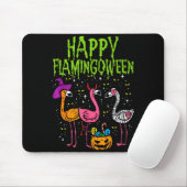 Happy Flamingoween Y Flamingos Funny Halloween Cos Mousepad (Mit Mouse)