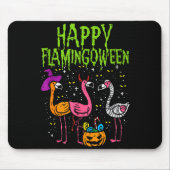 Happy Flamingoween Y Flamingos Funny Halloween Cos Mousepad (Vorne)