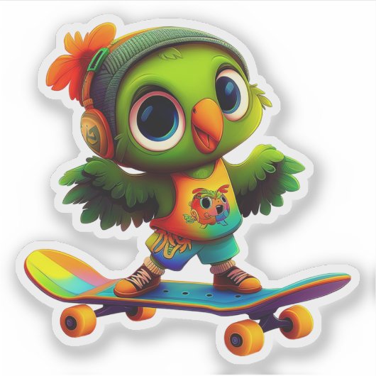 Happy Flappy Vinyl Sticker (Vorderseite)