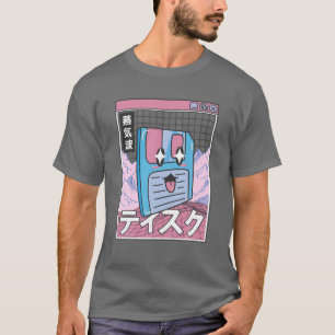 Happy Floppy Disc Digital Japan Style Otaku Anime T-Shirt