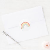 Happy Flower Faces Pastel Rainbow Favor Sticker (Umschlag)