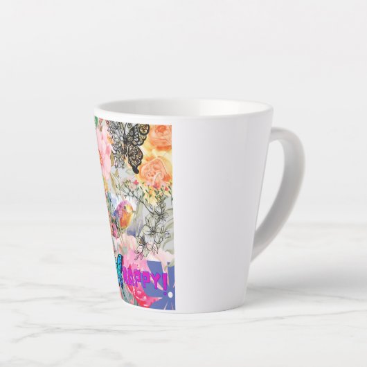 Happy Flower Power Milchtasse (Rechte Ecke)