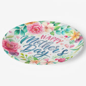 Happy flower simple Libreta con espiral Pappteller (Schrägansicht)