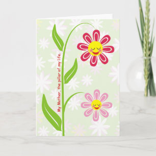 Happy flowers Mother's Day custom greeting card Karte