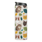 Happy Flowers & Smiling Creatures Digital Print - Thermosbecher (Nach rechts gedreht)