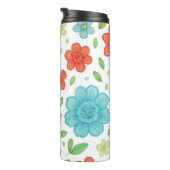 Happy Flowers & Smiling Creatures Digital Print -  Thermosbecher (Nach rechts gedreht)