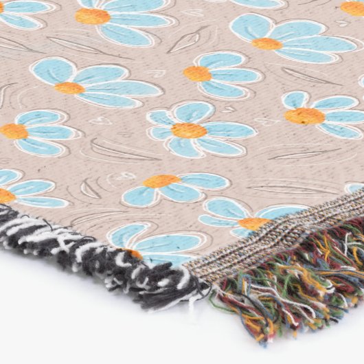 Happy Flowers Throw Blanket Decke (Ecke)