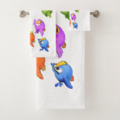 Happy Flying Birds Bath Handtücher - Custom Text (Insitu)