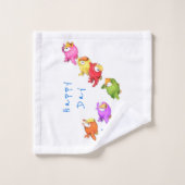 Happy Flying Birds Bath Handtücher - Custom Text (Waschlappen)