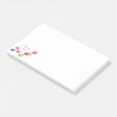 Happy Flying Birds Post it Notes - Custom Text Post-it Klebezettel (angewinkelt)