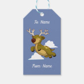 Happy Flying Christmas Rentier Geschenkanhänger (Vorderseite)