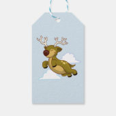 Happy Flying Christmas Rentier Geschenkanhänger (Rückseite)
